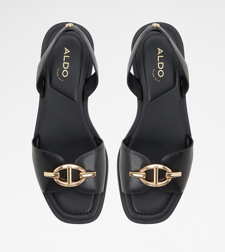 GOASSI Metal Accent Flat Sandals