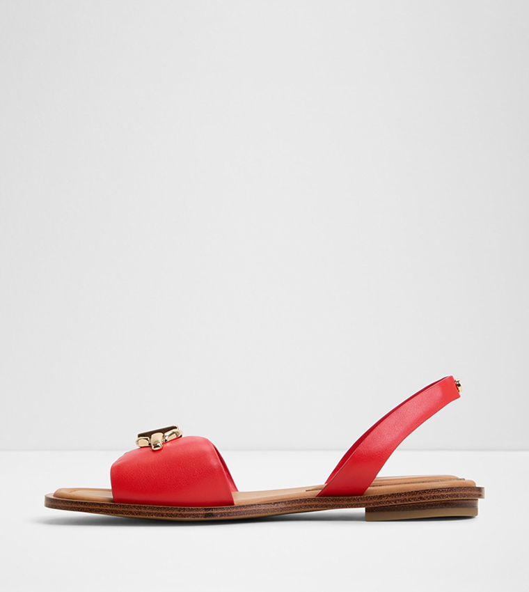 GOASSI Metal Accent Flat Sandals
