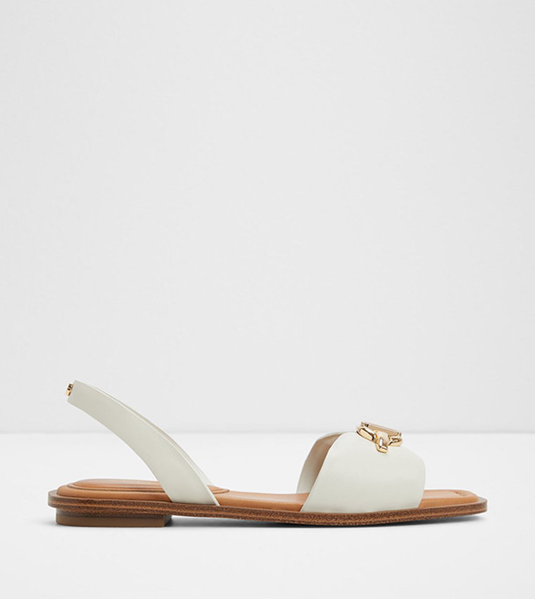 GOASSI Metal Accent Flat Sandals