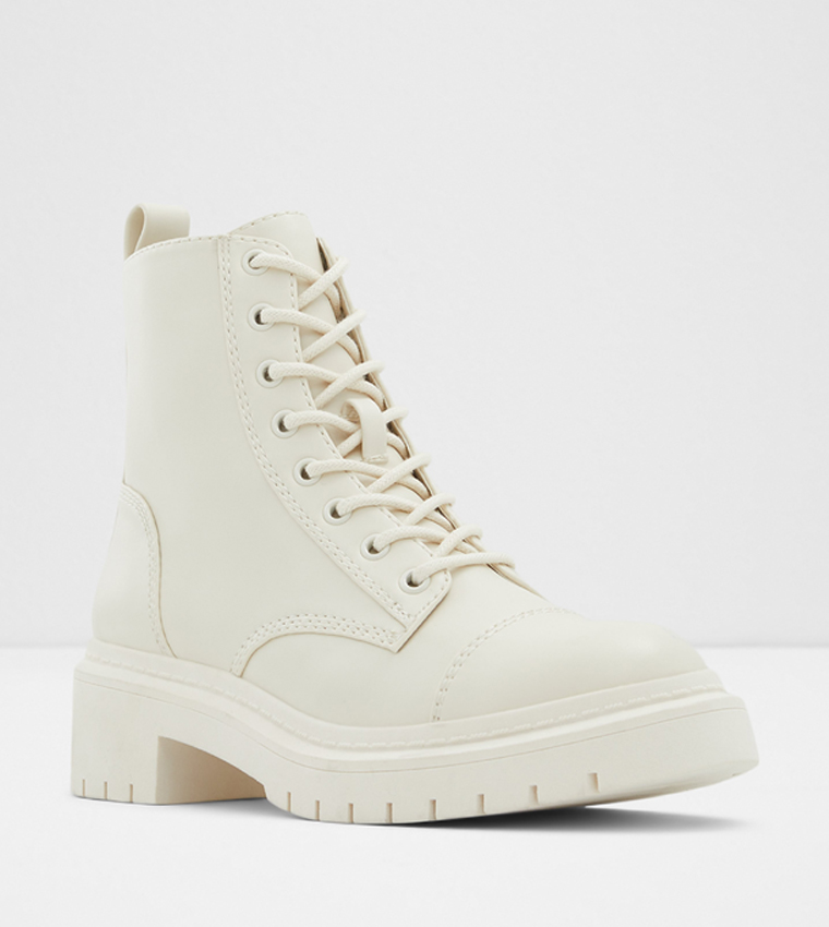 White round toe ankle boots top