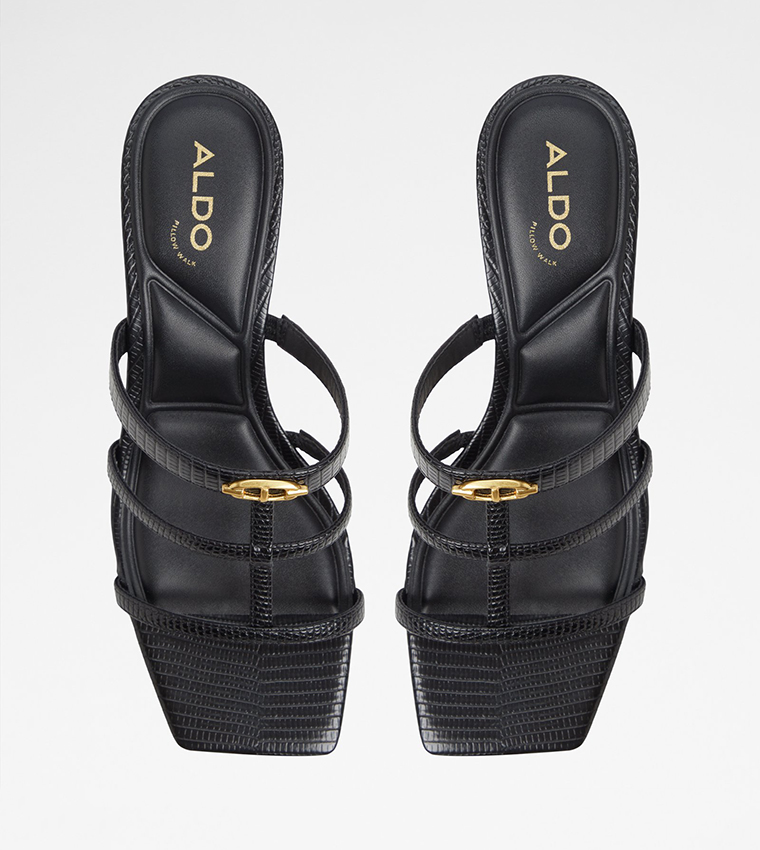 GOLDENGLOW Textured Heel Sandals