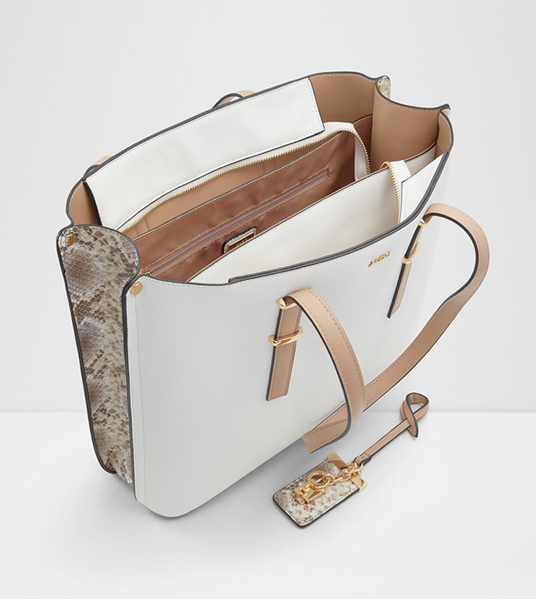 GOWORTH Snakeskin Detail Tote Bag