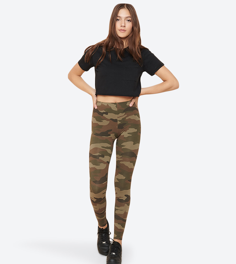 Buy Garage Camo Printed High Rise Leggings Multi GR100035113 In Multiple Colors 6thStreet Bahrain