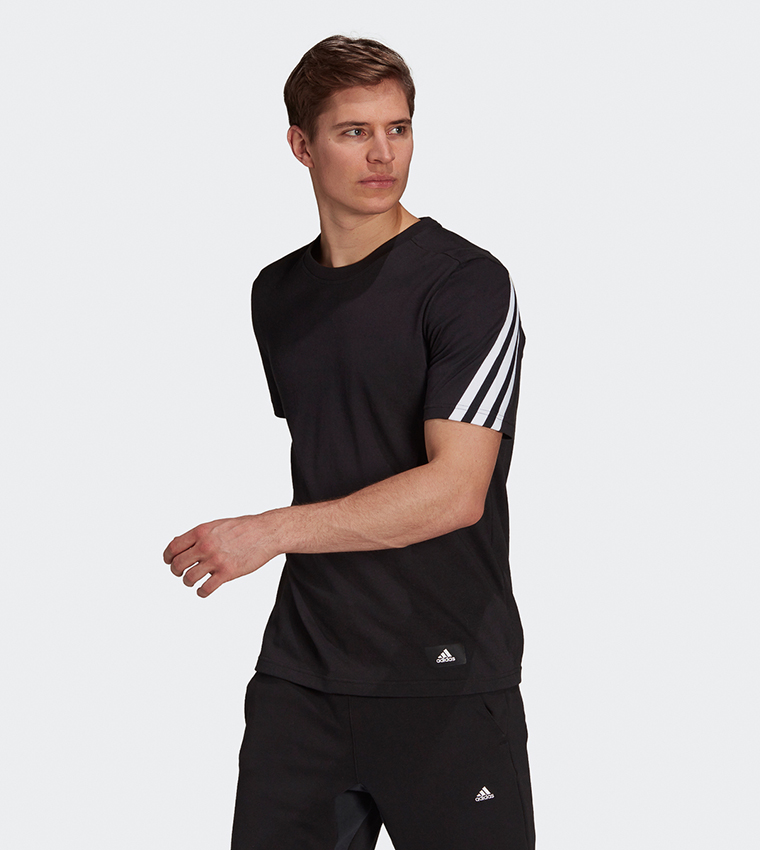 Buy Adidas Sportswear Future Icons 3 Stripes T Shirt In Black