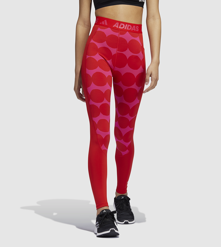 Buy Adidas women teachfit marimekko full length leggings red