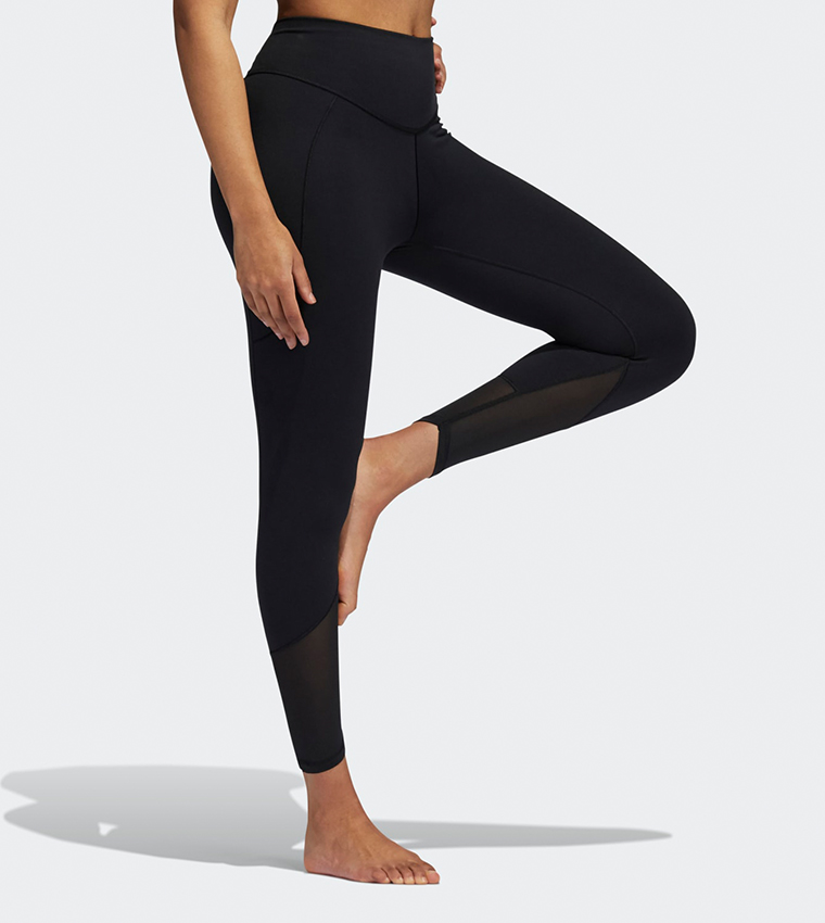 Buy adidas Women's Yoga Power Mesh 7/8 Leggings Black in KSA -SSS