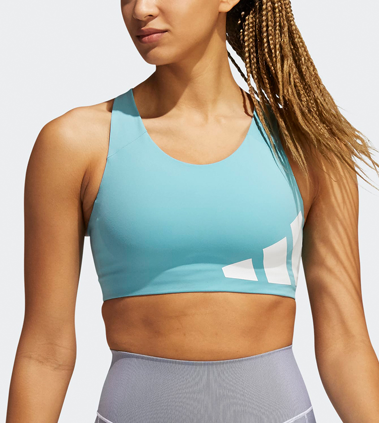 Buy Adidas Ultimate High Support Logo Bra In White