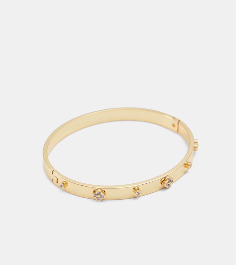 GRACELET Gold-Tone Embellished Bangle