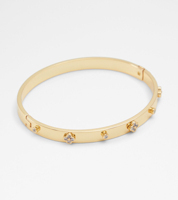 GRACELET Gold-Tone Embellished Bangle