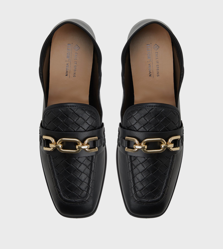 GRACEYY Woven Detail Loafers