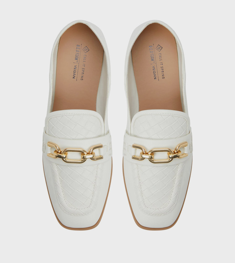GRACEYY Woven Detail Loafers