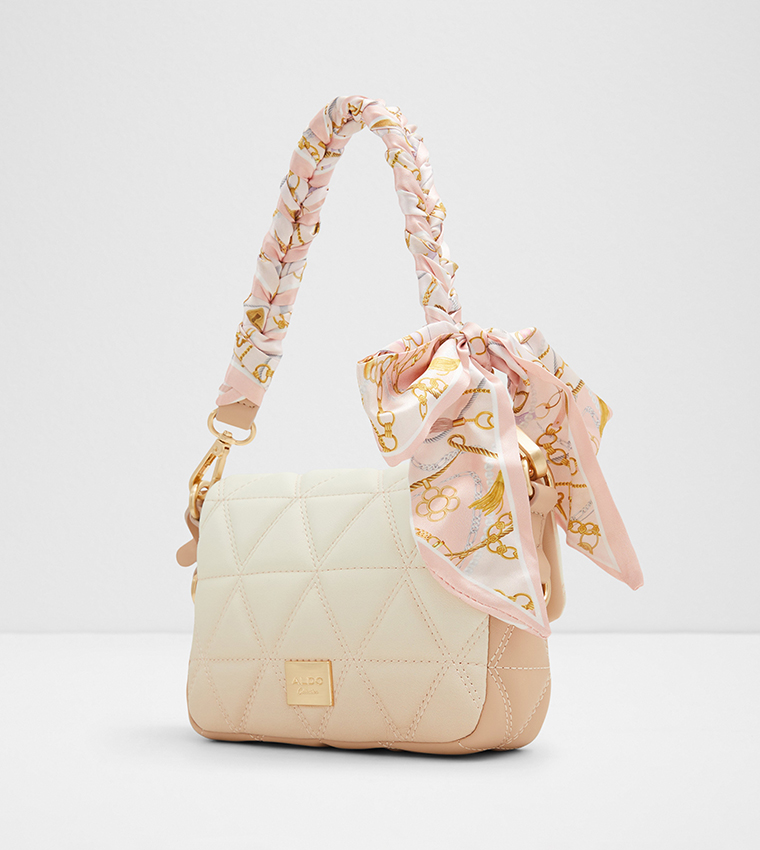 Buy Aldo GRACIA Quilted Scarf Charm Shoulder Bag In Pink 6thStreet Saudi Arabia