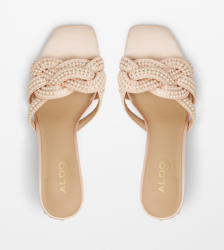 Buy Aldo GRANDLY Embellished Block Heel Sandals In Pink 6thStreet Saudi Arabia