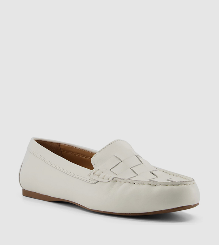 Dune sale white loafers