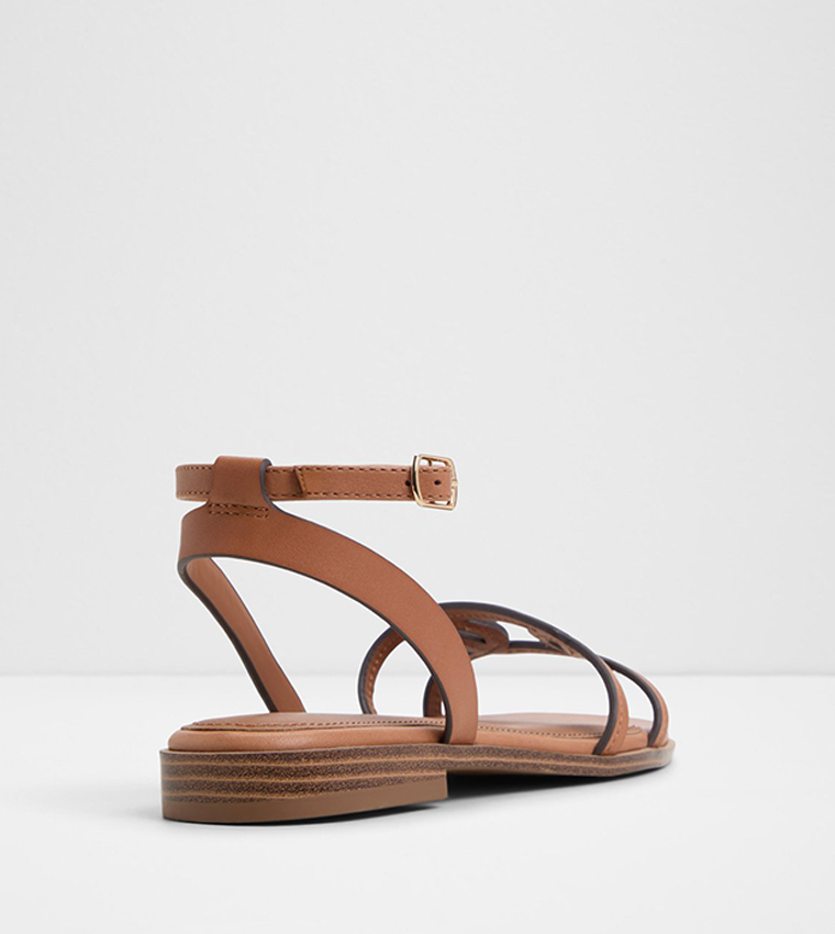 GREENGROVE Textured Flat Sandals