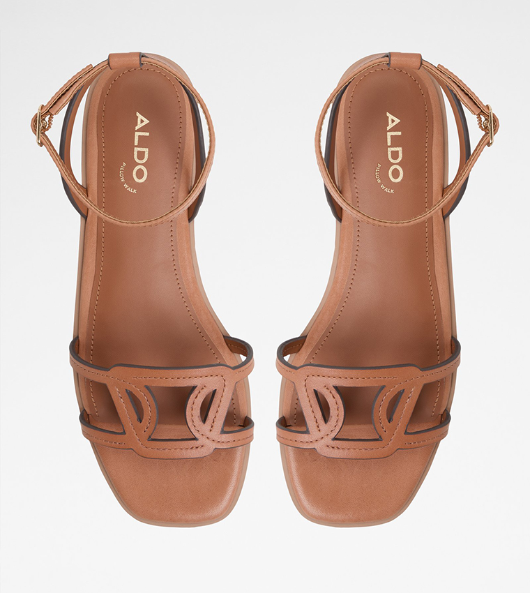 GREENGROVE Textured Flat Sandals