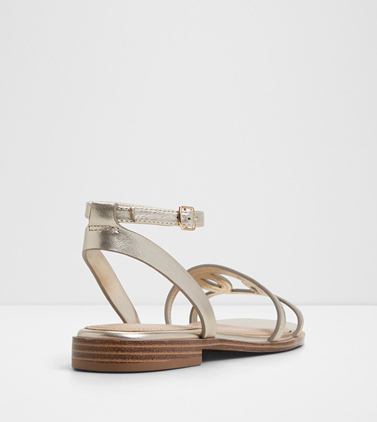 GREENGROVE Textured Flat Sandals