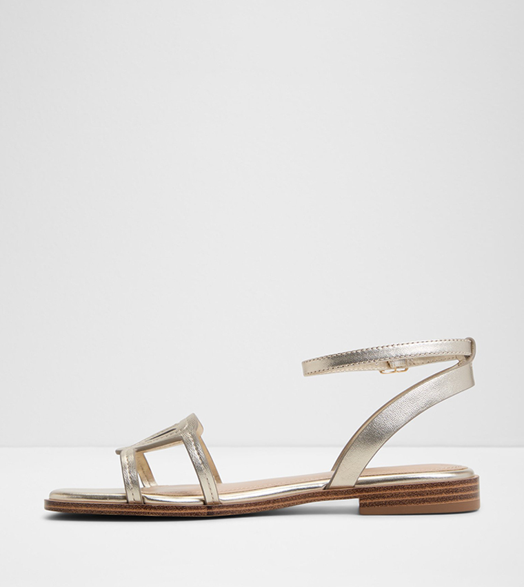 GREENGROVE Textured Flat Sandals