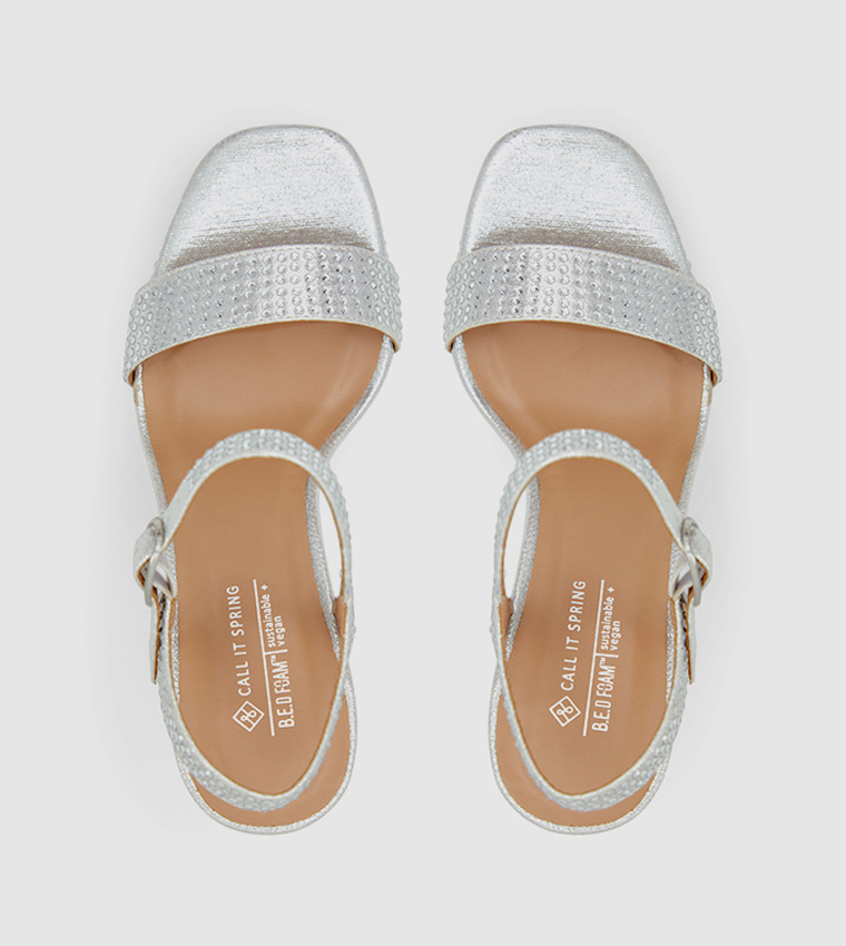 Call it spring silver sandals discount