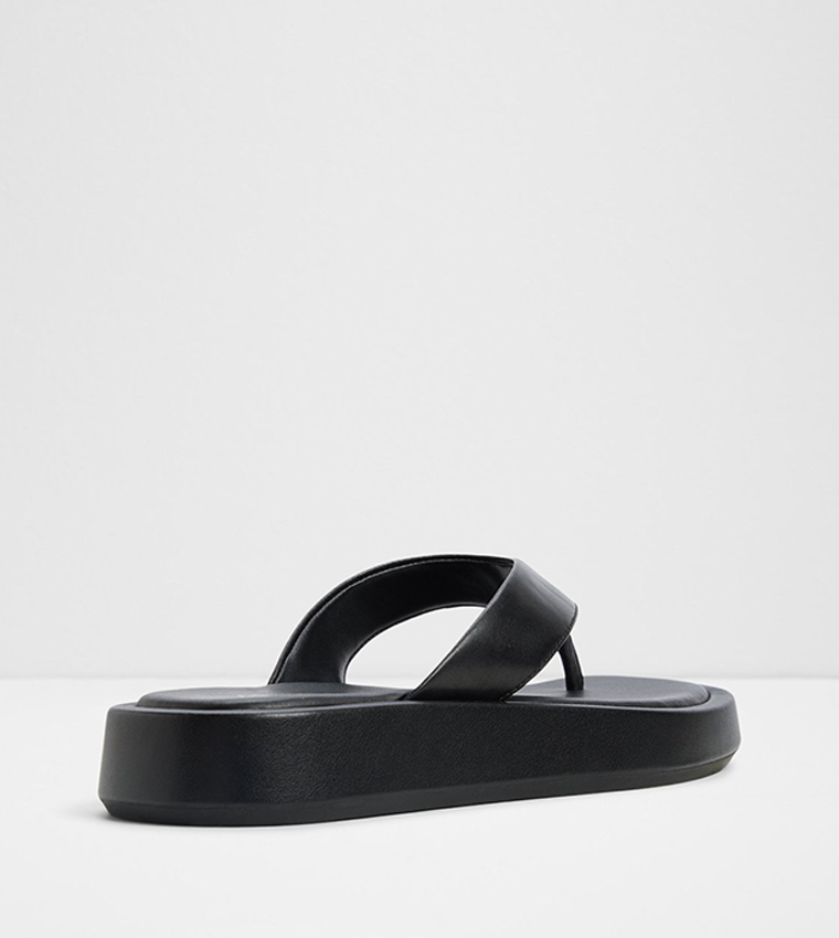 GRETTLE Textured Platform Flip Flops