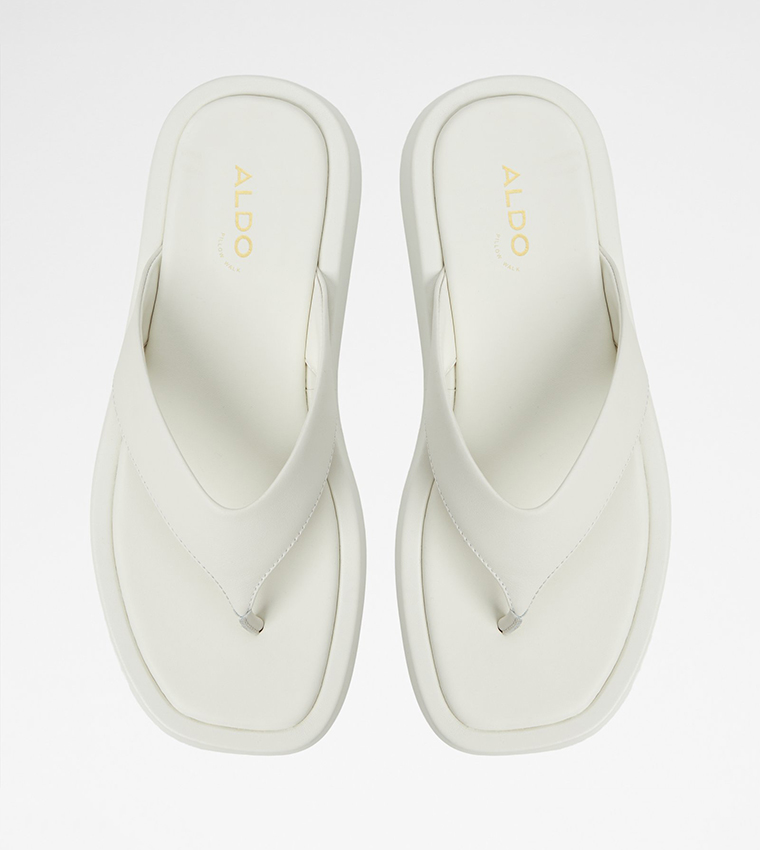 GRETTLE Textured Platform Flip Flops