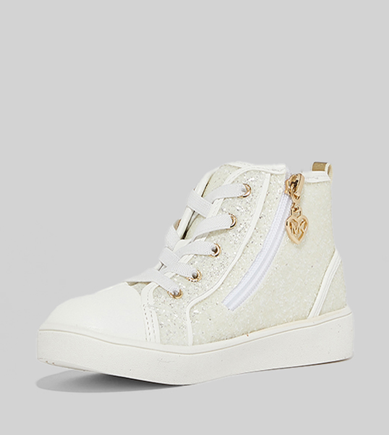 JEM SPLIT Embellished High Top Sneakers