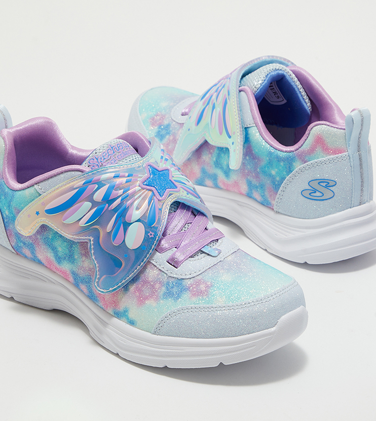 Buy Skechers WAVY LITES Printed Sneakers In Light Blue 6thStreet UAE