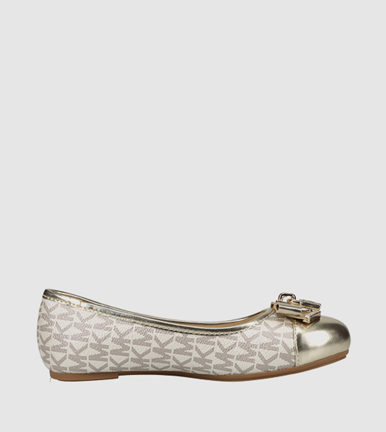 Kenya Lock Logo Monogram Ballerinas