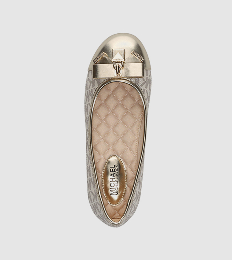 Kenya Lock Logo Monogram Ballerinas