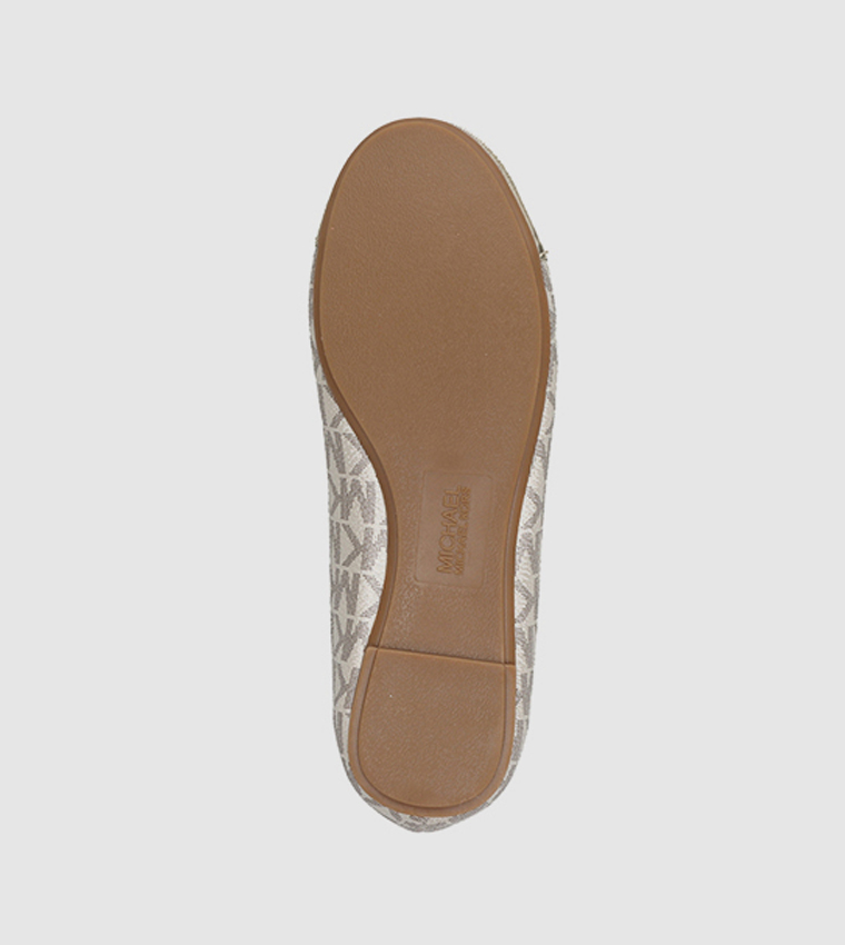 Kenya Lock Logo Monogram Ballerinas
