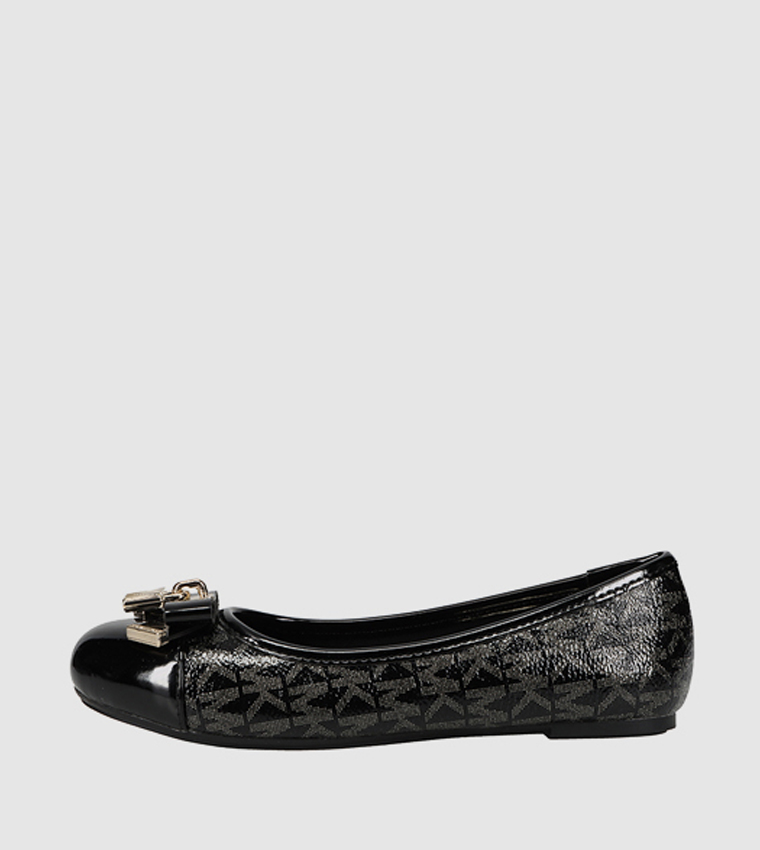 Kenya Lock Logo Monogram Ballerinas