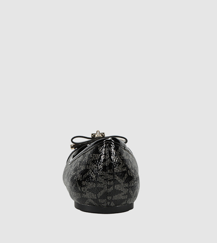 Kenya Lock Logo Monogram Ballerinas
