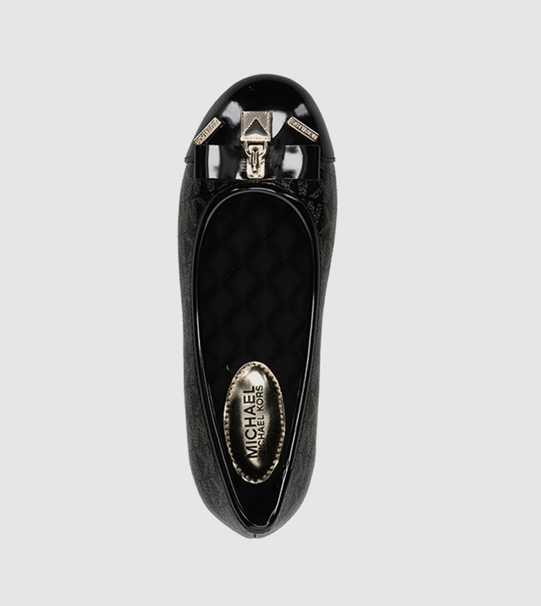 Kenya Lock Logo Monogram Ballerinas