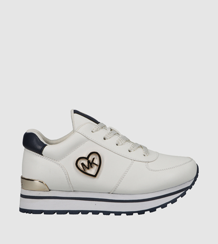 MONIQUE Logo Metal Lace Up Sneakers
