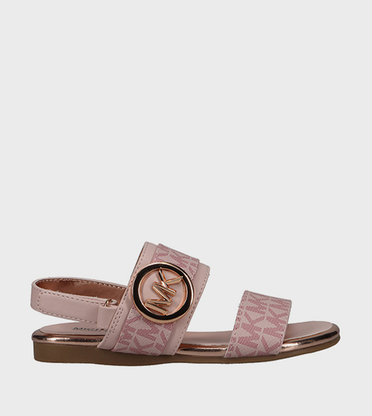 SYDNEY KENZIE Monogram Printed Flat Sandals