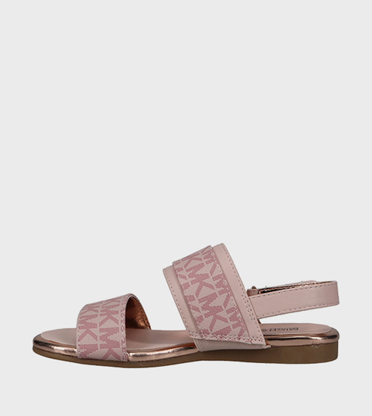 SYDNEY KENZIE Monogram Printed Flat Sandals