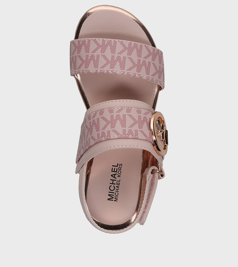 SYDNEY KENZIE Monogram Printed Flat Sandals