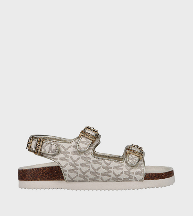 LOREK Monogram Flat Sandals