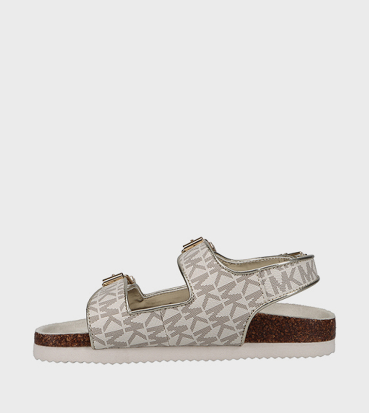 LOREK Monogram Flat Sandals