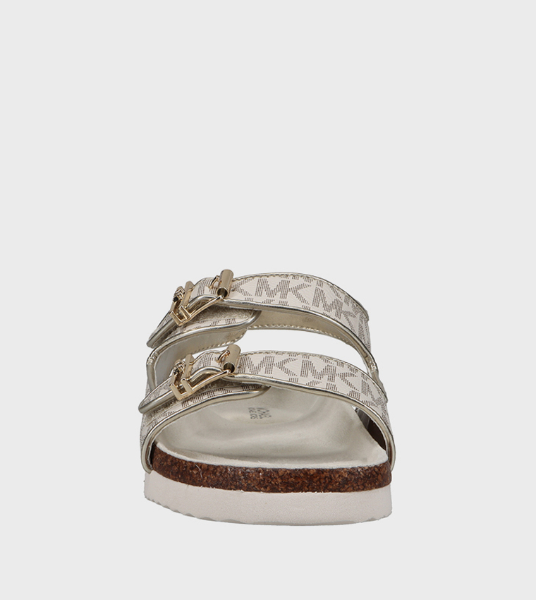LOREK Monogram Flat Sandals