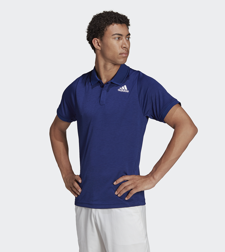 Adidas navy blue polo t clearance shirt