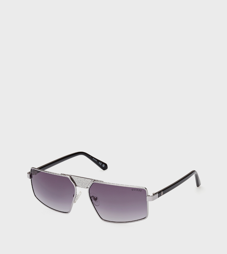 Patterned Full Rim Sunglasses