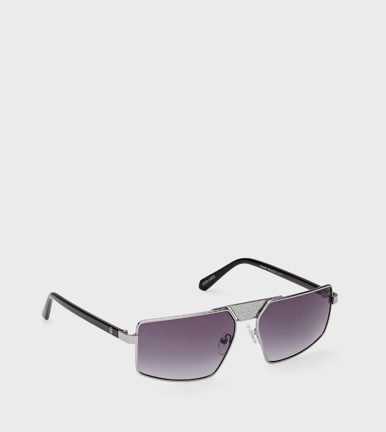Patterned Full Rim Sunglasses