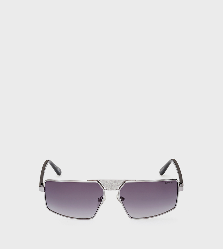 Patterned Full Rim Sunglasses