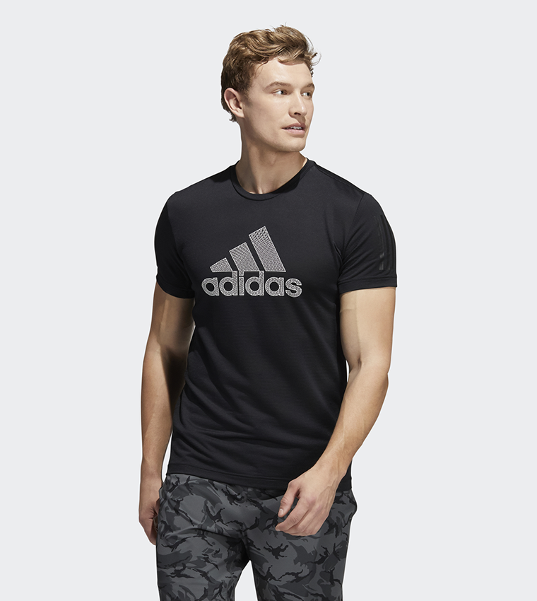 adidas, FreeLift Badge Of Sport Men's Graphic T Shirt, Short Sleeve  Performance T-Shirts