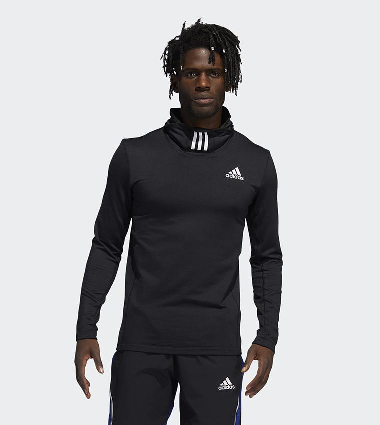 Buy Adidas Cold.Rdy Techfit Fitted Long Sleeves Hoodie In Black 6thStreet Saudi Arabia