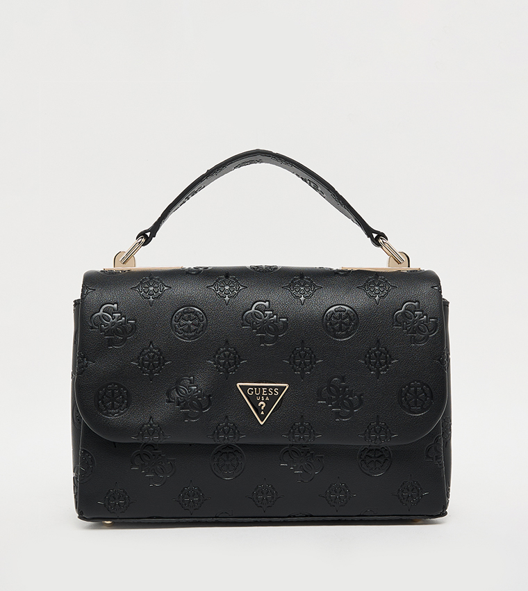 TISHA Monogram Debossed Top Handle Bag