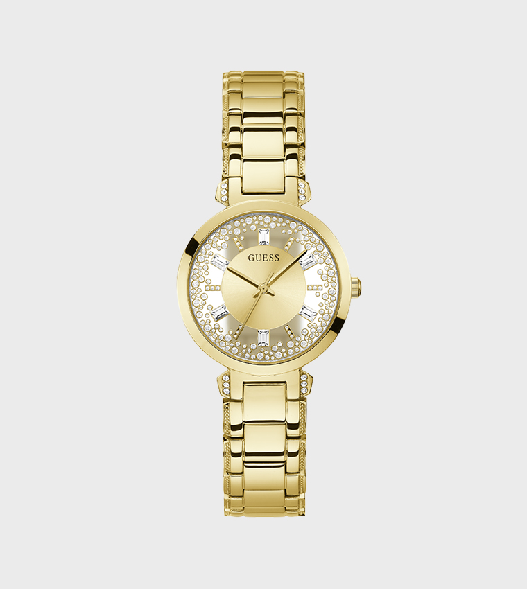 Crystal Quartz Analog Watch, 33mm