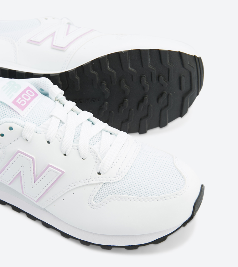 500 Comfort Insert Lace-Up Sneakers - White