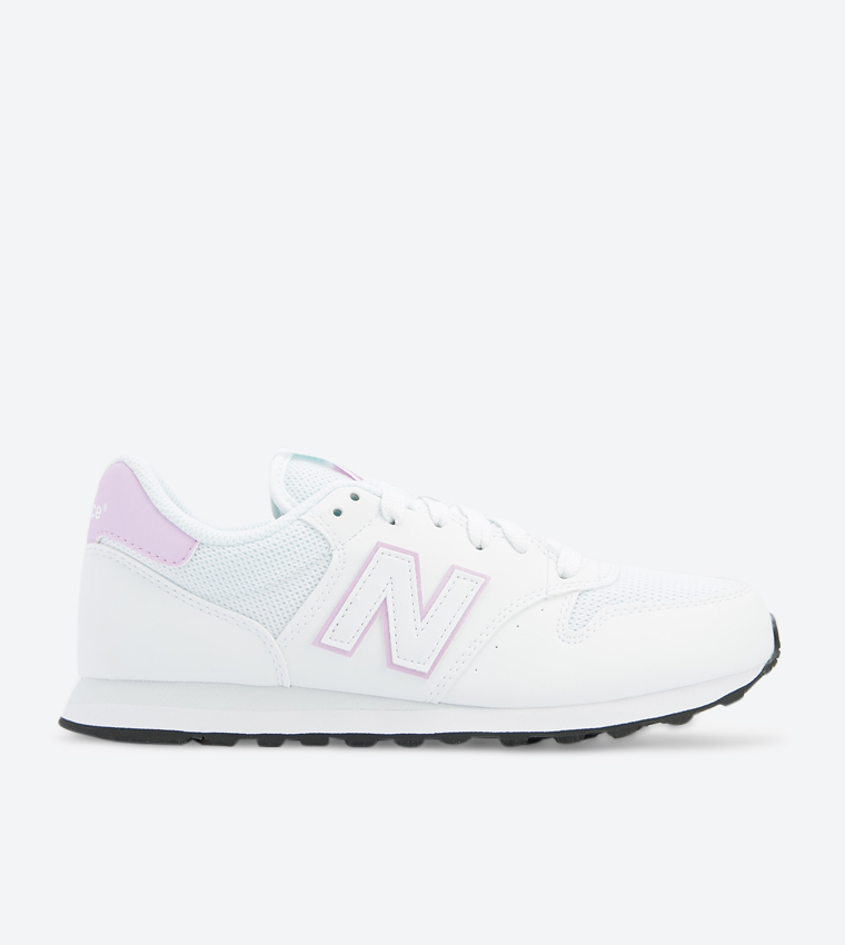 500 Comfort Insert Lace-Up Sneakers - White